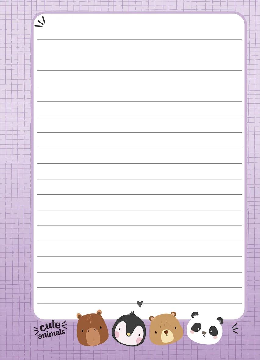 CADERNO LOMBADA QUADRADA CAPA DURA 112 FOLHAS - CUTE ANIMALS — miniatura 5