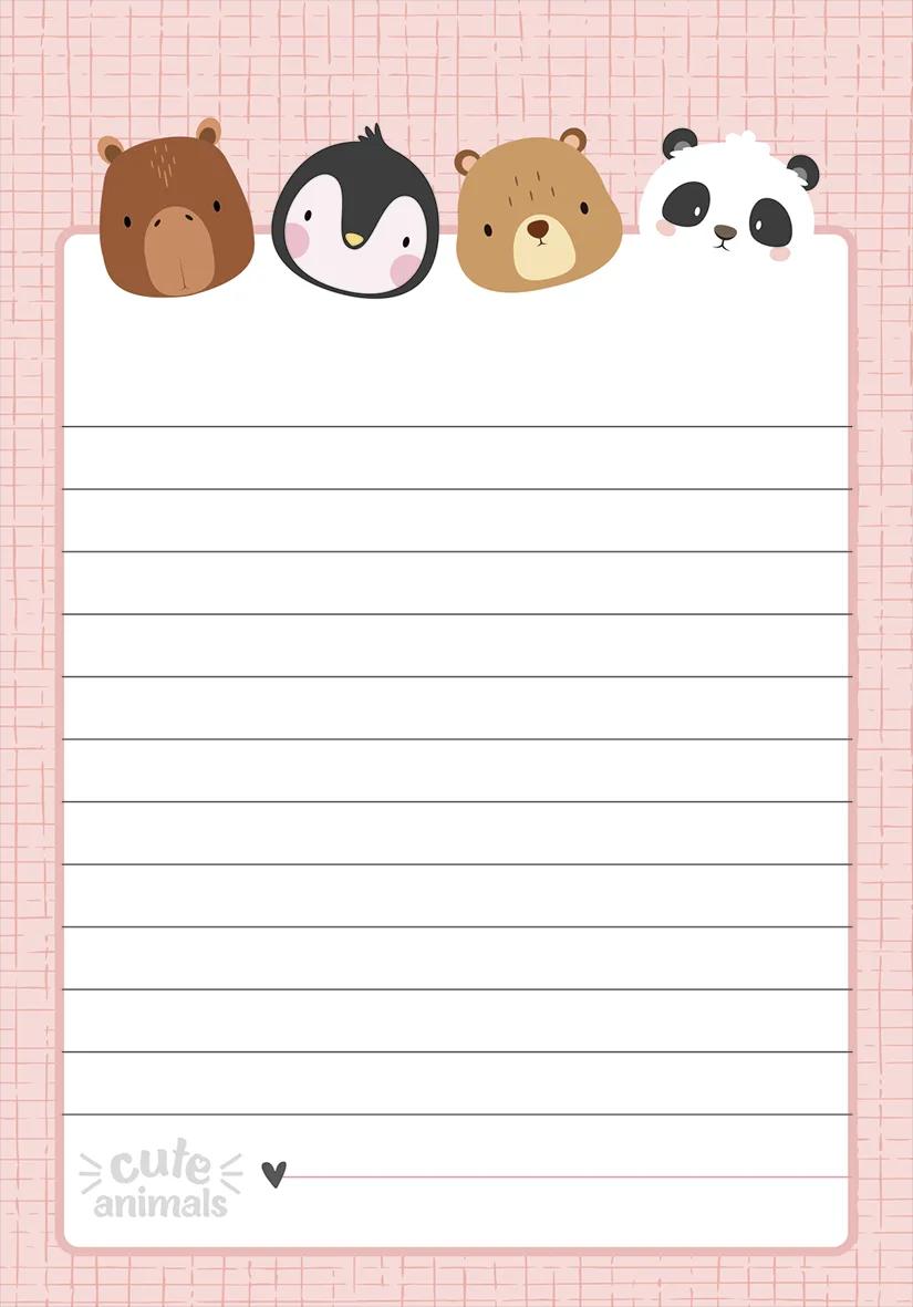 CADERNO GARRA DUPLA FLEXÍVEL 1/8 80 FOLHAS - CUTE ANIMALS — miniatura 2