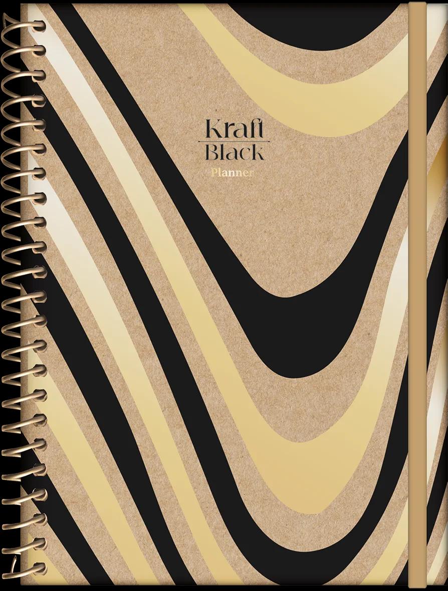 AGENDA PLANEJAMENTO ESPIRAL 175X242MM 80FLS - KRAFT BLACK