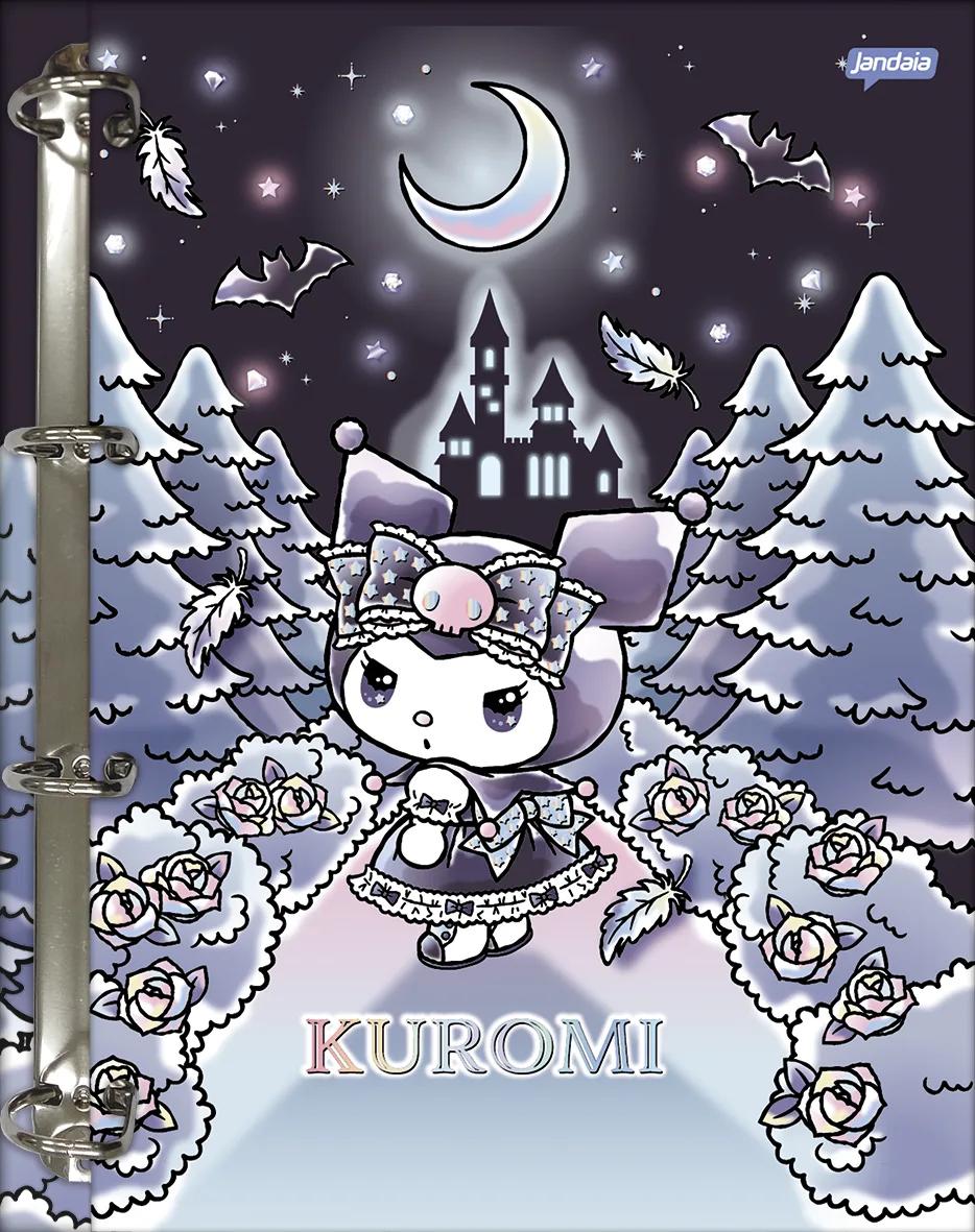 CADERNO COLLEGE CAPA DURA 80 FOLHAS ARGOLADO - KUROMI