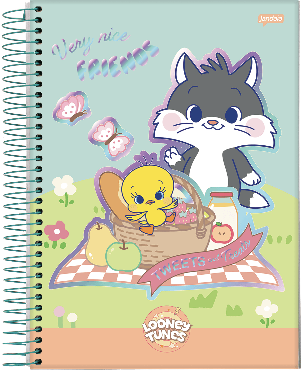 CADERNO ESPIRAL UNIVERSITÁRIO CAPA DURA 01 MATÉRIA 80 FOLHAS - GOKKO: LOONEY TUNES — miniatura 2