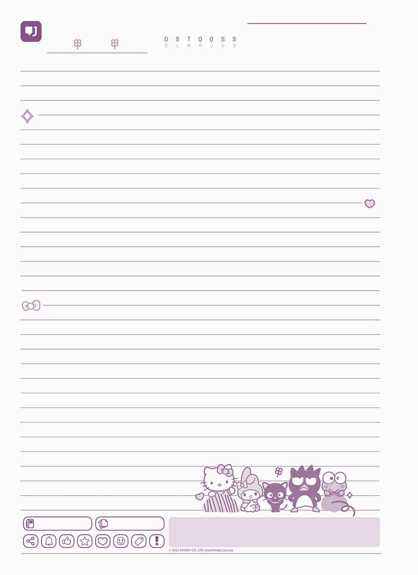 CADERNO ARGOLADO UNIVERSITÁRIO 80 FOLHAS - HELLO KITTY & AMIGOS BUBBLE — miniatura 9