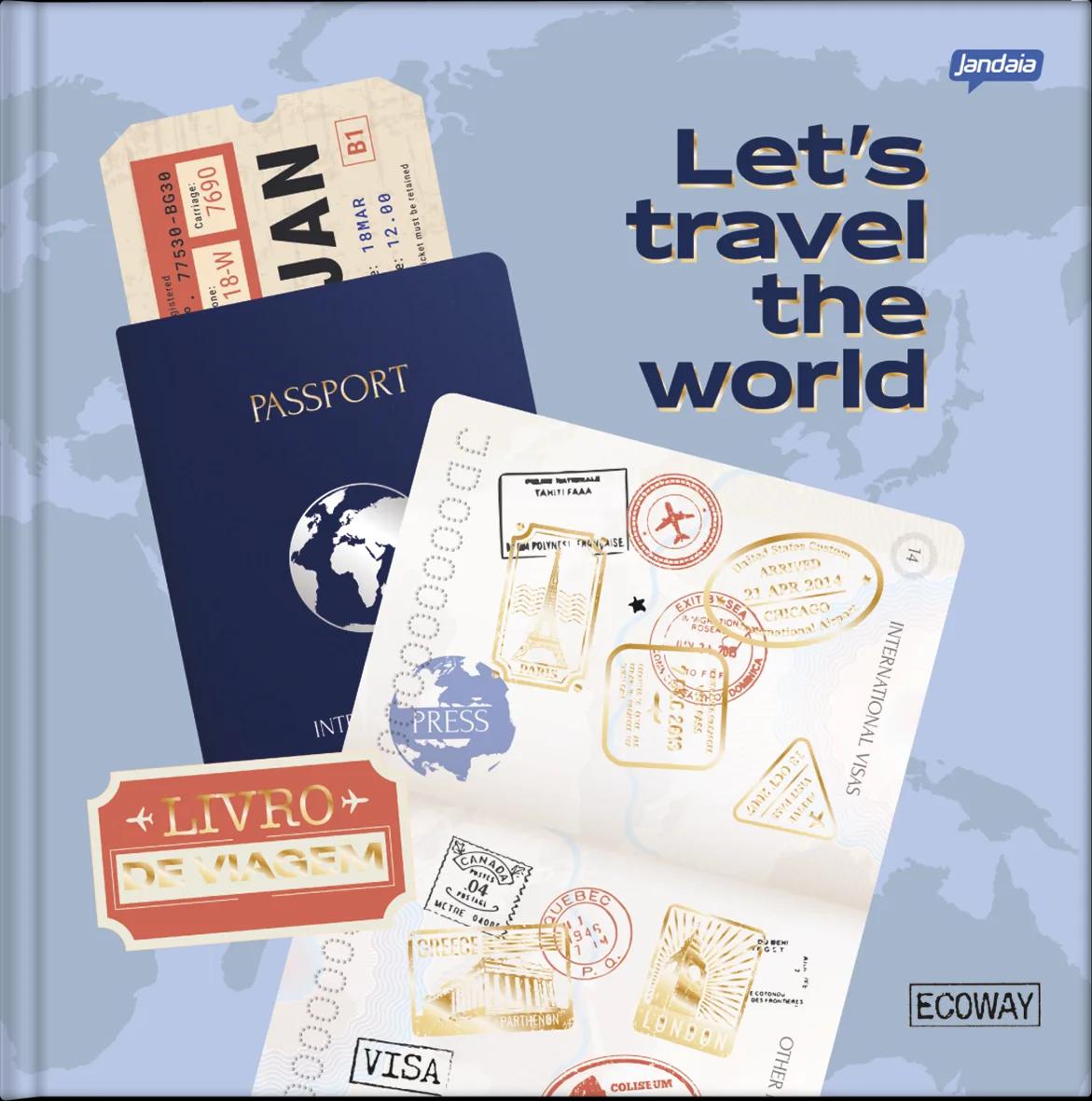 CADERNO LOMBADA QUADRADA CAPA DURA VIAGENS - ECO WAY
