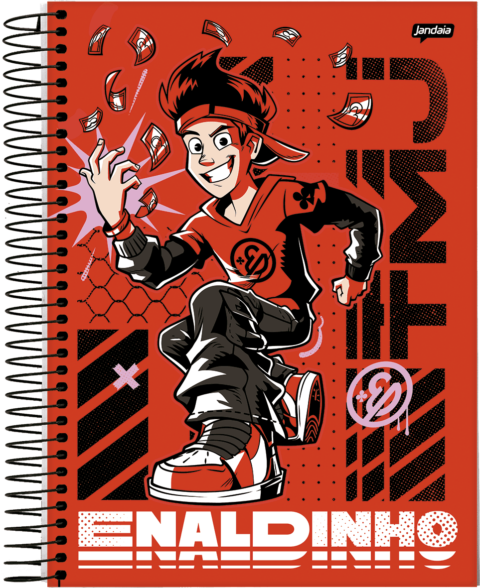 CADERNO ESPIRAL UNIVERSITÁRIO CAPA DURA 10 MATÉRIAS 160 FOLHAS - ENALDINHO — miniatura 3