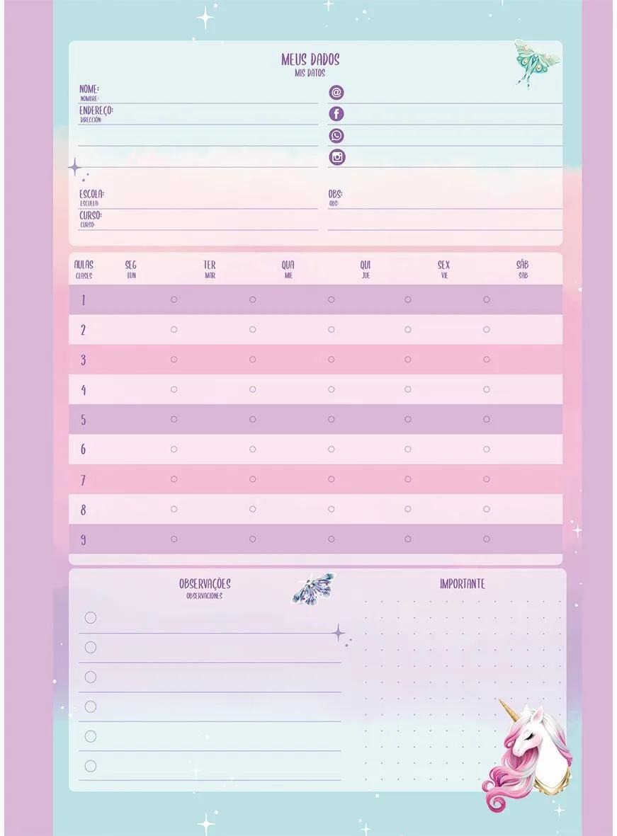 CADERNO ESPIRAL UNIVERSITÁRIO CAPA DURA 01 MATÉRIA 80 FOLHAS - LA FADINNE — miniatura 5