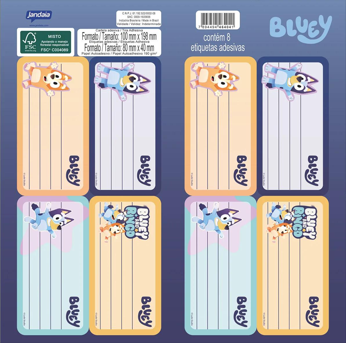 ETIQUETA DE IDENTIFICAÇÃO - BLUEY