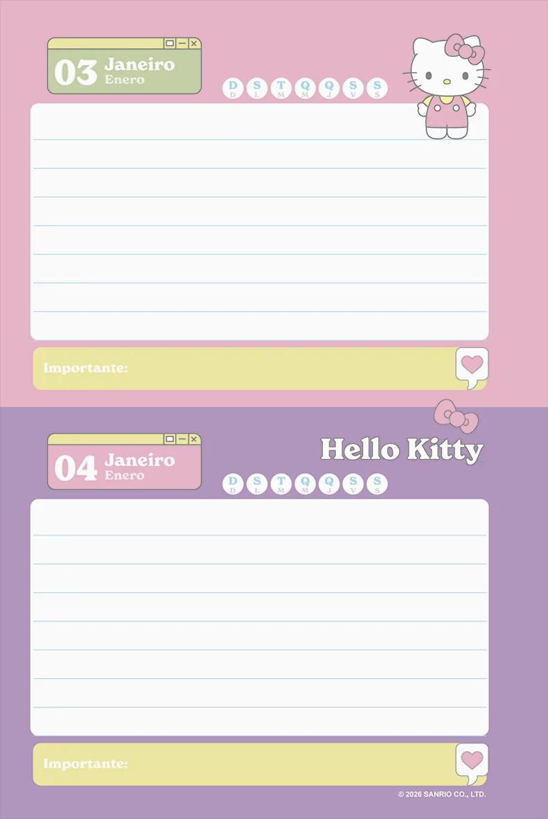 AGENDA PERMANENTE 134X200MM - HELLO KITTY — miniatura 7