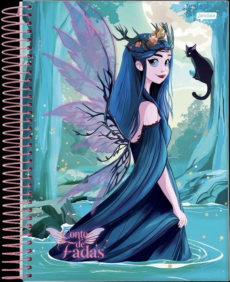 CADERNO ESPIRAL UNIVERSITÁRIO CAPA DURA 12 MATÉRIAS 192 FOLHAS -  CONTO DE FADAS — miniatura 3