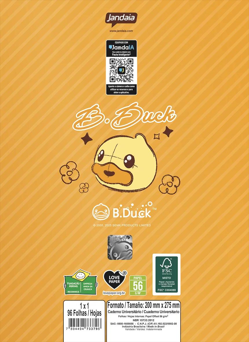 CADERNO ESPIRAL CAPA DURA 1/8 80 FOLHAS - B. DUCK — miniatura 4