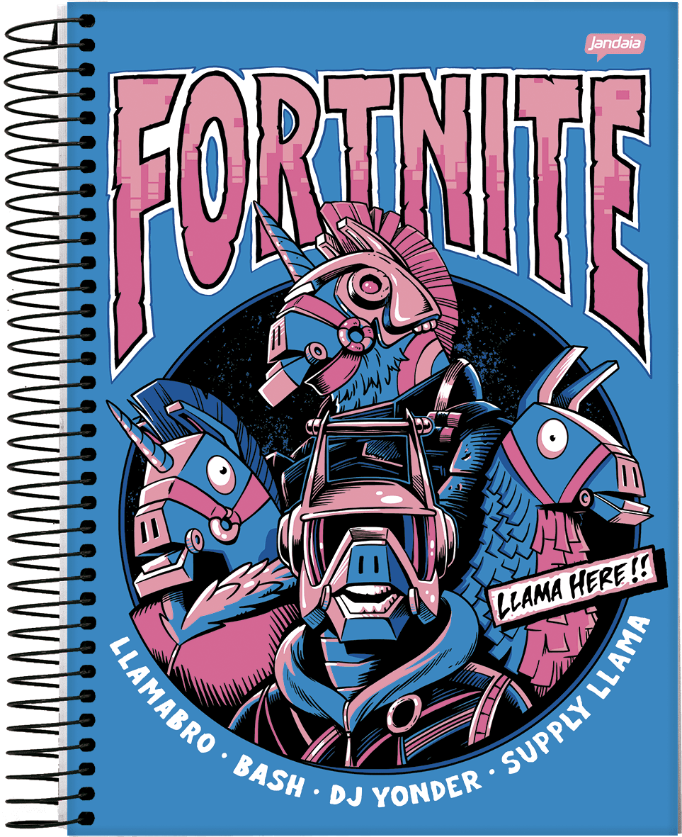 CADERNO ESPIRAL UNIVERSITÁRIO CAPA DURA 15 MATÉRIAS 240 FOLHAS - FORTNITE — miniatura 3