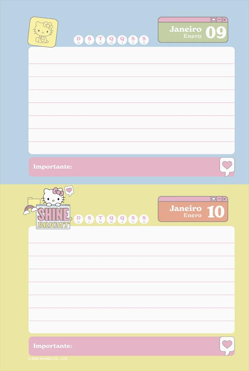AGENDA PERMANENTE 134X200MM - HELLO KITTY — miniatura 9