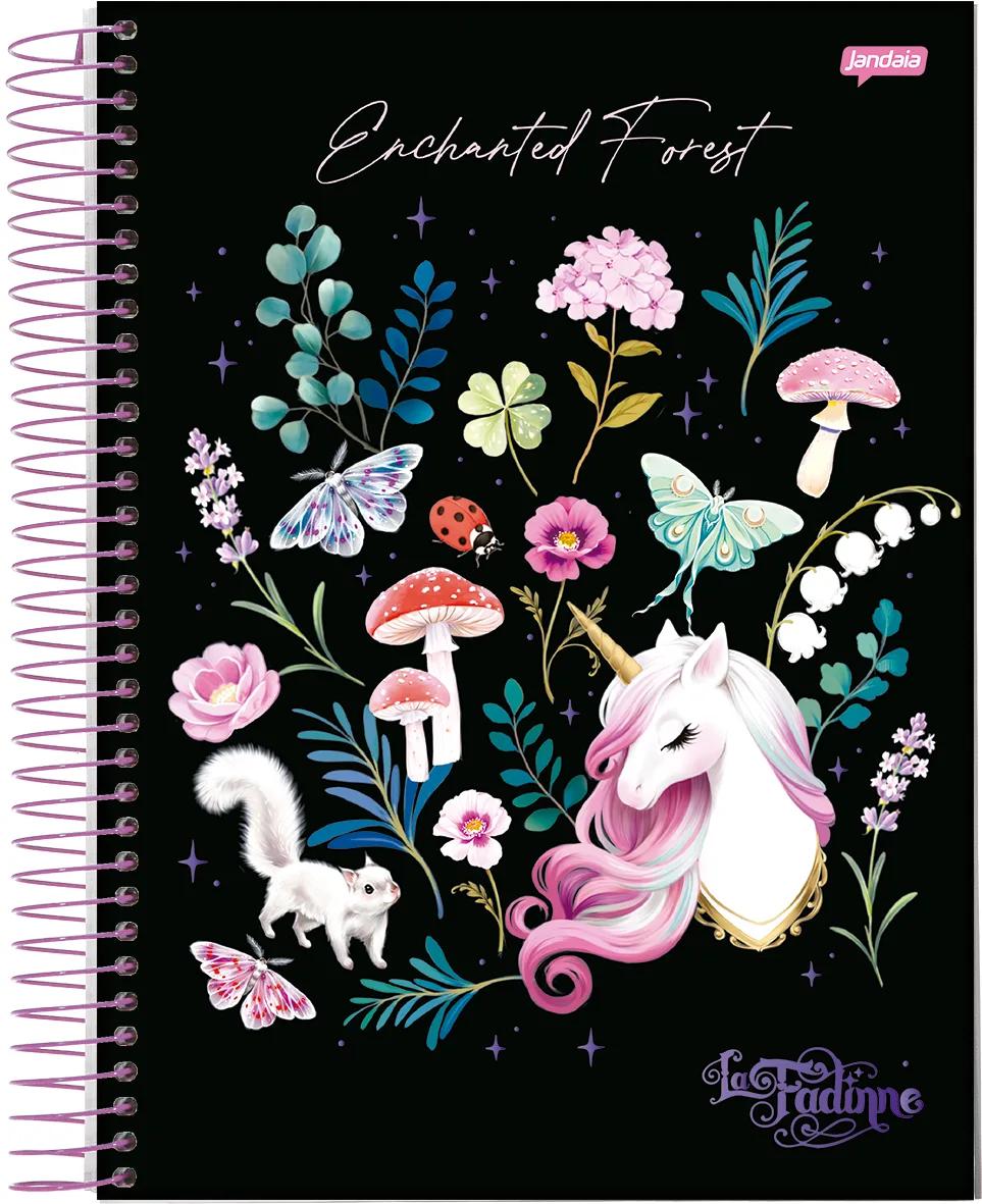 CADERNO ESPIRAL UNIVERSITÁRIO CAPA DURA 01 MATÉRIA 80 FOLHAS - LA FADINNE