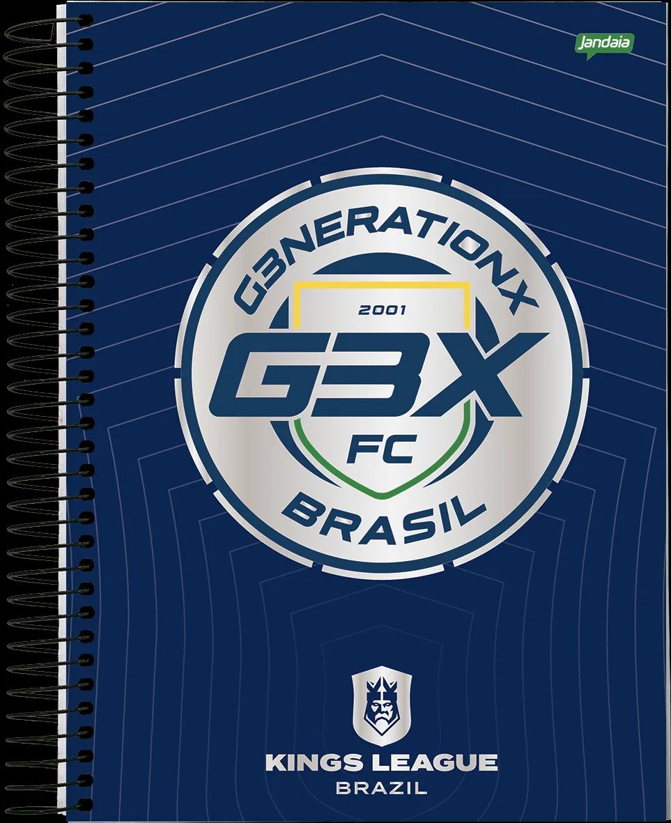 CADERNO ESPIRAL UNIVERSITÁRIO 10x1 200X275MM 160FLS - KINGS LEAGUE BRAZIL — miniatura 5