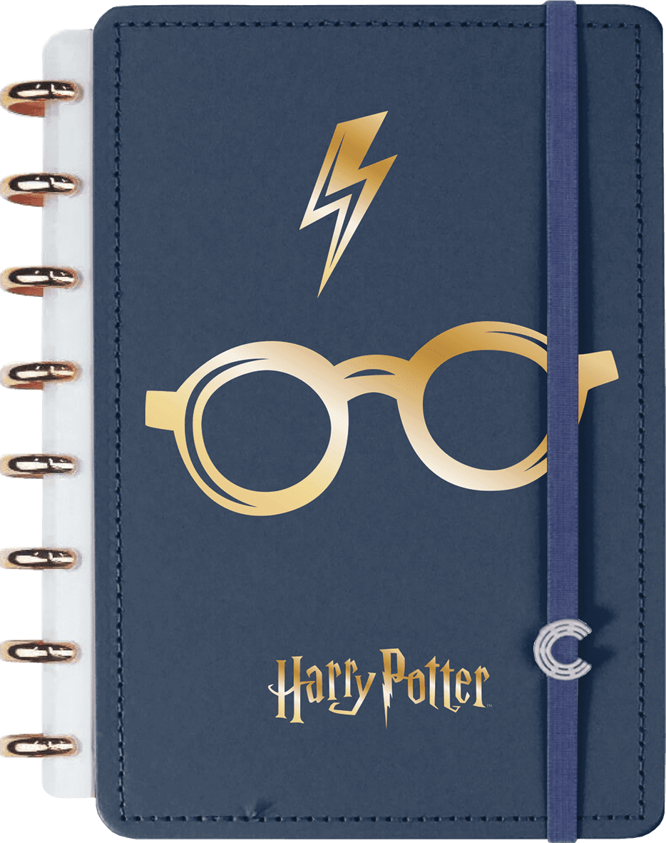 CADERNO INTELIGENTE 1X1 172X231MM 80FLS - C.I. HARRY POTTER AZUL