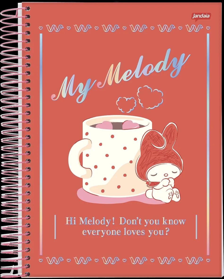CADERNO ESPIRAL UNIVERSITÁRIO CAPA DURA 01 MATÉRIA 80 FOLHAS - MY MELODY — miniatura 3