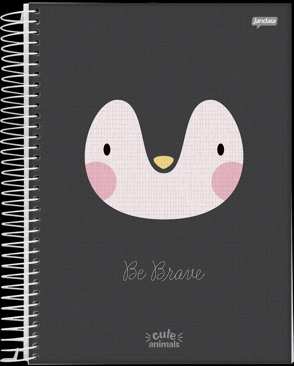 CADERNO ESPIRAL UNIVERSITÁRIO CAPA DURA 01 MATÉRIA 80 FOLHAS - CUTE ANIMALS — miniatura 2