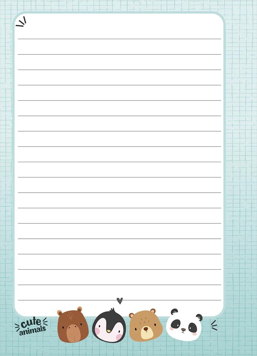 CADERNO LOMBADA QUADRADA CAPA DURA 112 FOLHAS - CUTE ANIMALS — miniatura 4