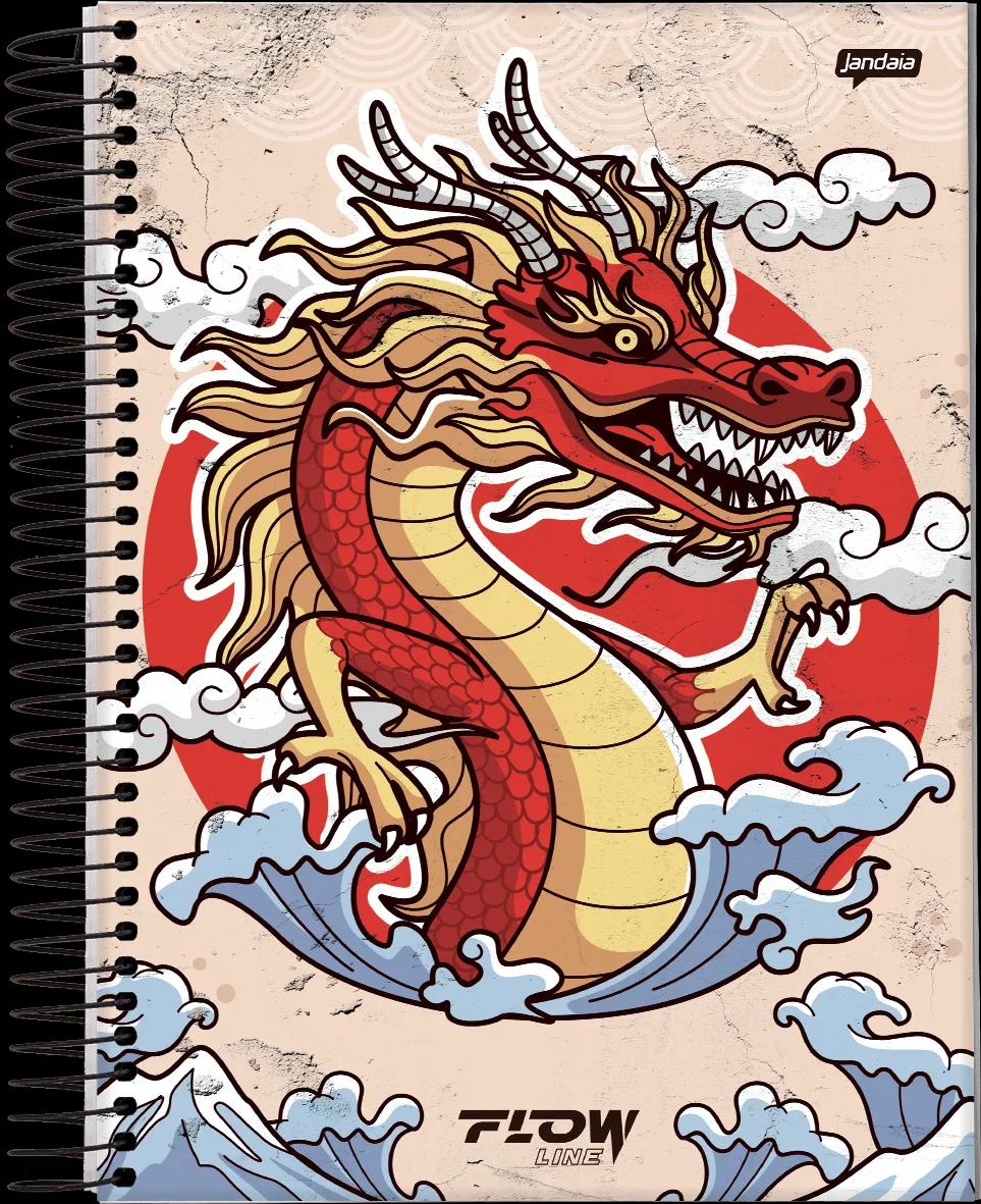 CADERNO ESPIRAL UNIVERSITÁRIO CAPA DURA 01 MATÉRIA 80 FOLHAS - FLOW — miniatura 2
