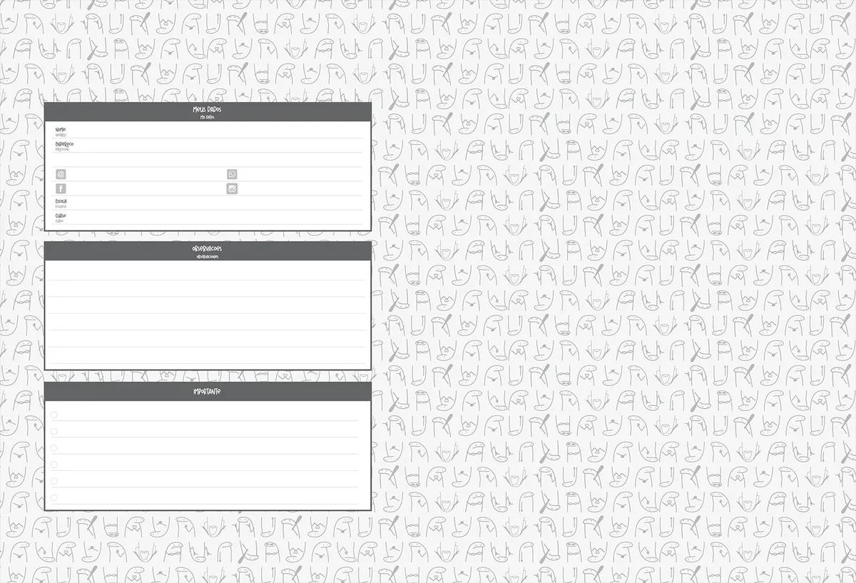 CADERNO BROCHURA CAPA DURA UNIVERSITÁRIO 80 FOLHAS - FLORK