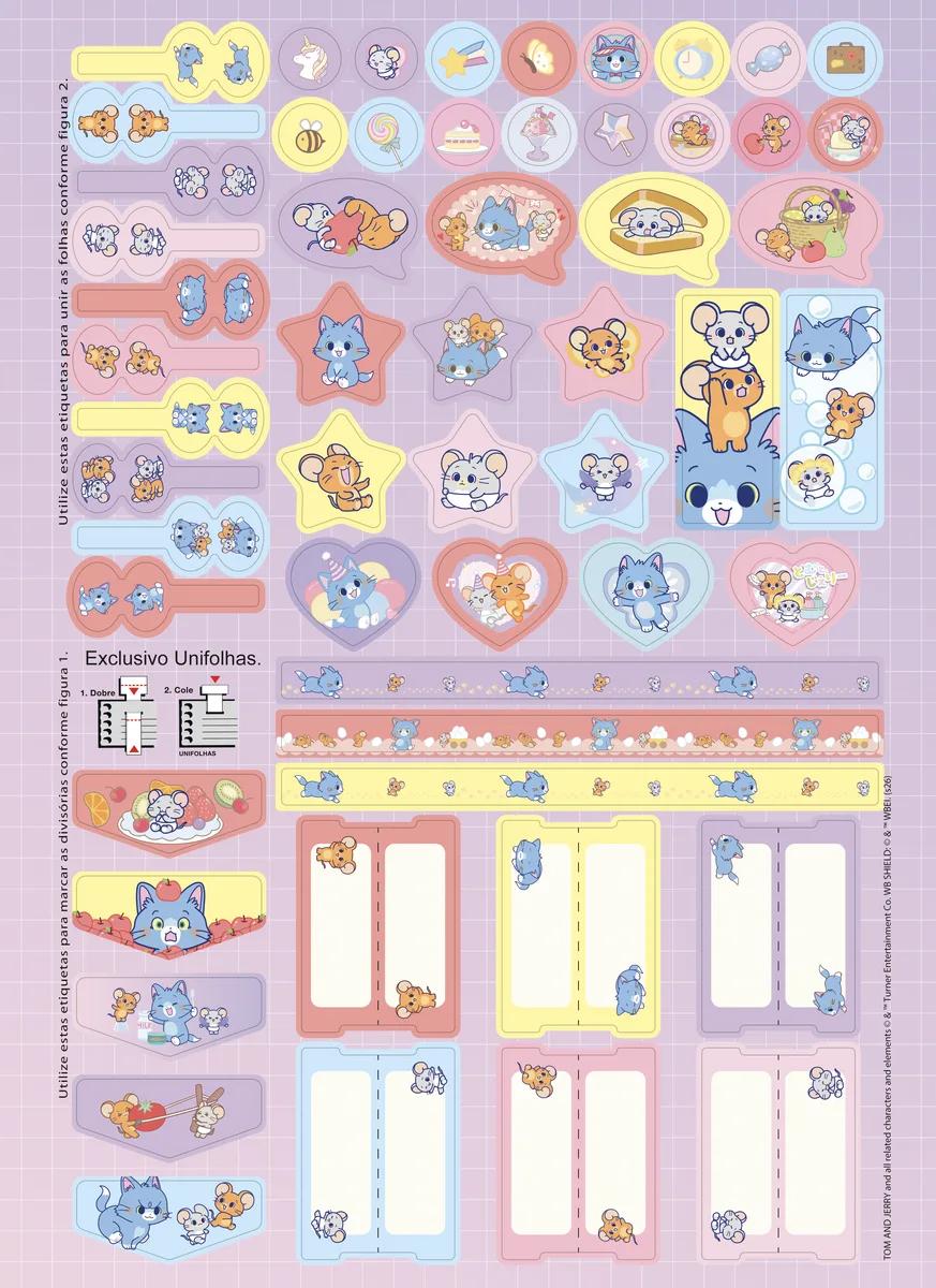 CADERNO ESPIRAL UNIVERSITÁRIO CAPA DURA 01 MATÉRIA 80 FOLHAS - GOKKO: TOM & JERRY