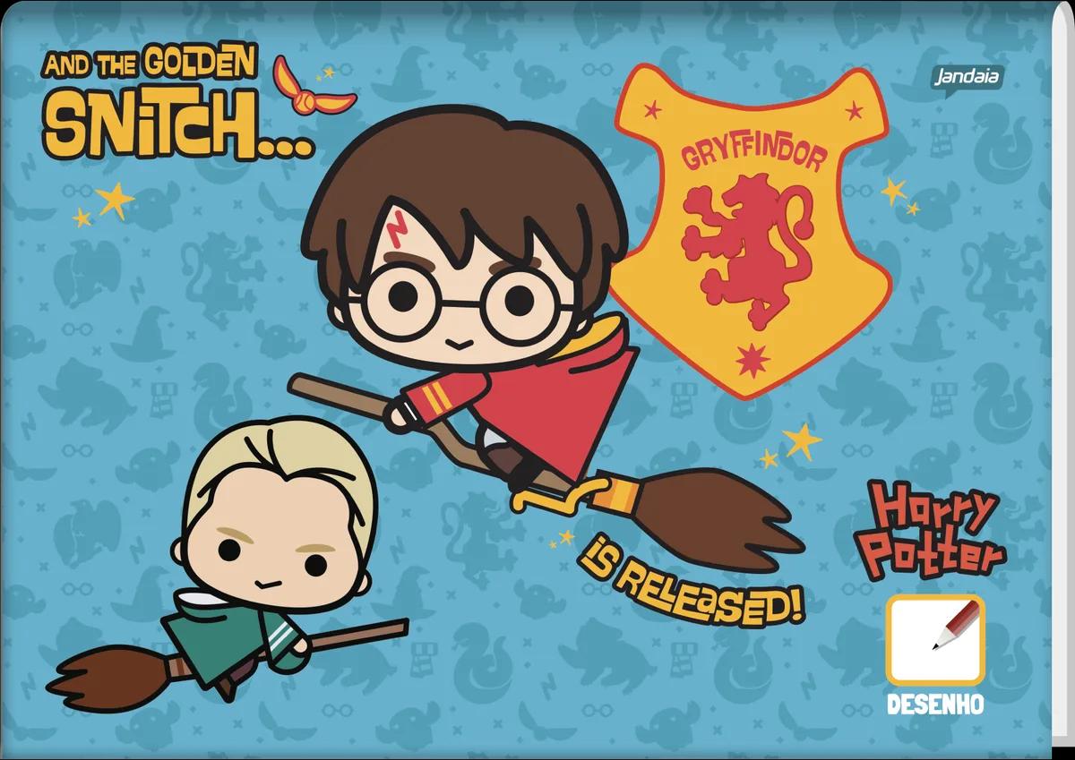 CADERNO BROCHURA CAPA DURA UNIVERSITÁRIO 80 FOLHAS DESENHO DE TOPO - HARRY POTTER — miniatura 2