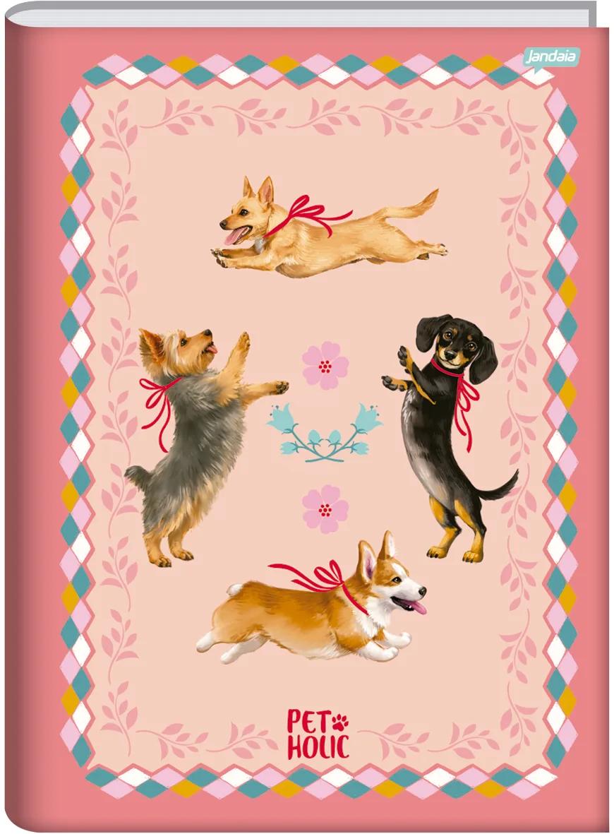 CADERNO BROCHURA CAPA DURA 1/4 80 FOLHAS - PET HOLIC — miniatura 4