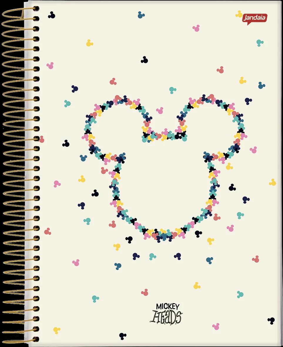 CADERNO ESPIRAL UNIVERSITÁRIO CAPA DURA 10 MATÉRIAS 160 FOLHAS - MICKEY HEADS — miniatura 10