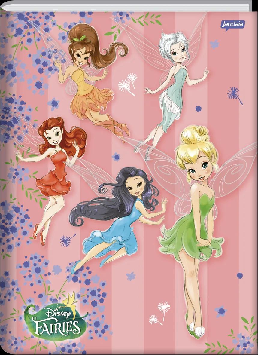 CADERNO BROCHURA CAPA DURA 1/4 80 FOLHAS - FADAS DISNEY — miniatura 3
