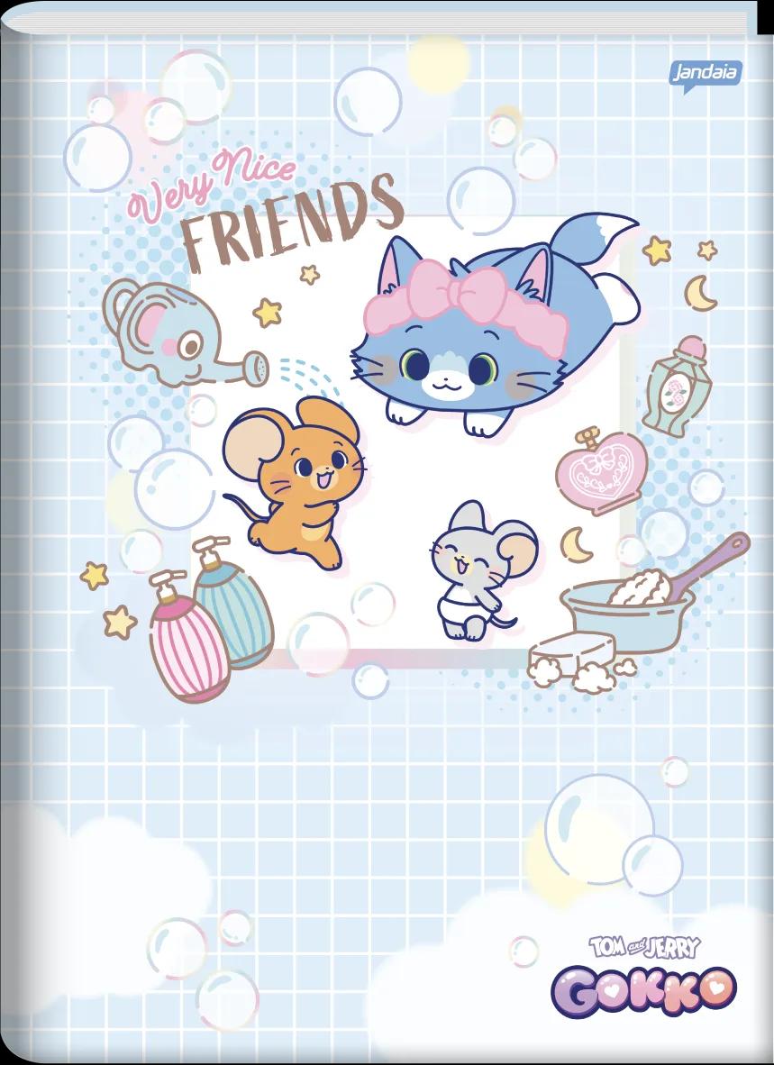CADERNO BROCHURA CAPA DURA UNIVERSITÁRIO 80 FOLHAS - GOKKO: TOM & JERRY