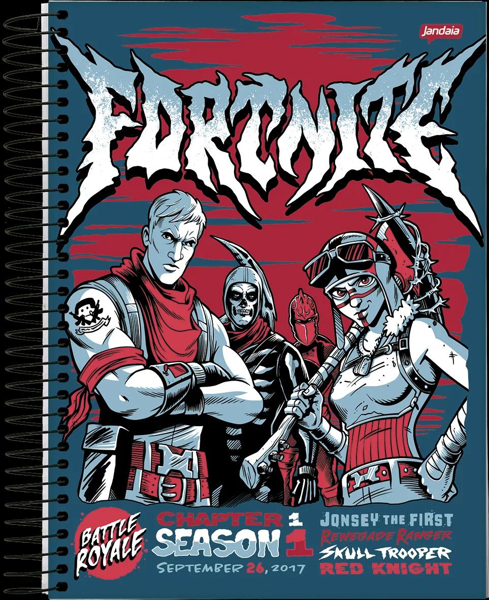 CADERNO ESPIRAL CAPA DURA 1/4 80 FOLHAS - FORTNITE — miniatura 7