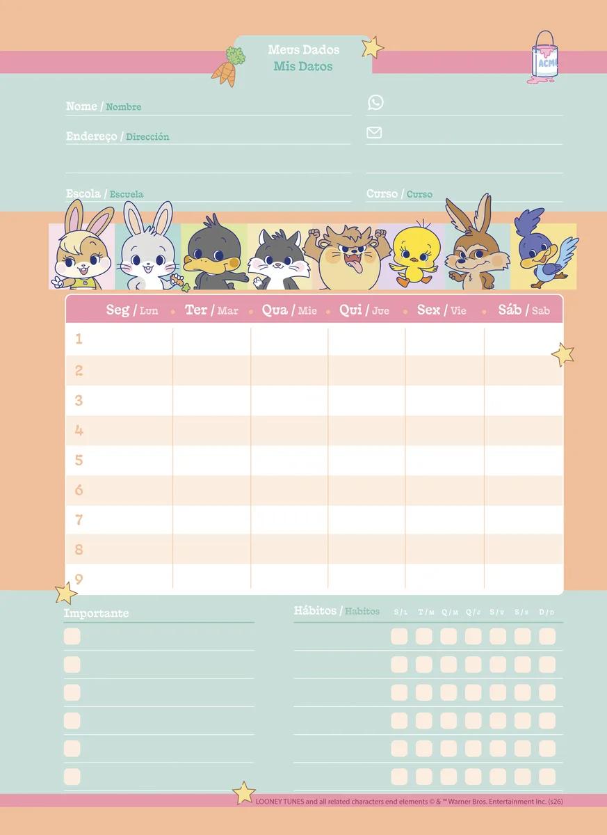 CADERNO ESPIRAL UNIVERSITÁRIO CAPA DURA 01 MATÉRIA 80 FOLHAS - GOKKO: LOONEY TUNES — miniatura 9