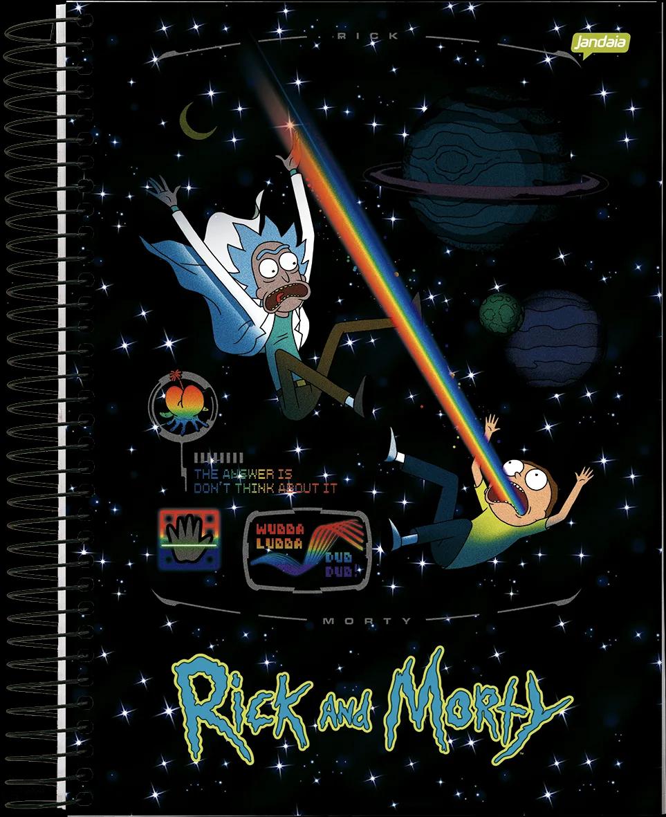 CADERNO ESPIRAL UNIVERSITÁRIO CAPA DURA 10 MATÉRIAS 160 FOLHAS - RICK AND MORTY — miniatura 8