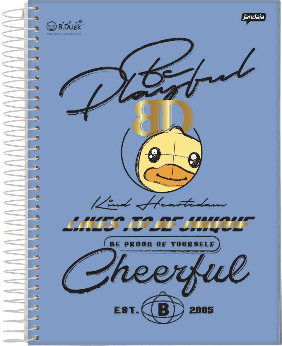 CADERNO ESPIRAL UNIVERSITÁRIO CAPA DURA 15 MATÉRIAS 240 FOLHAS - B. DUCK — miniatura 2