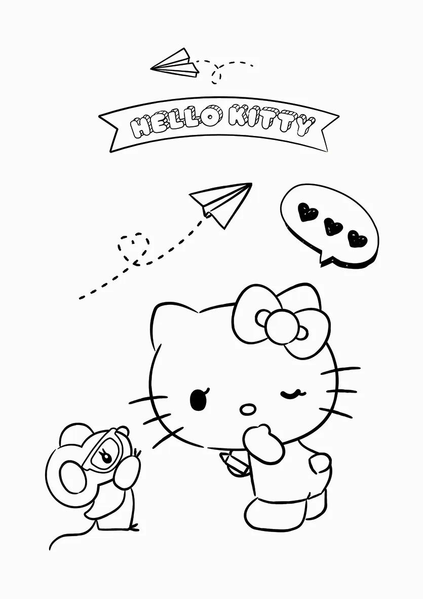 FOLHAS ILUSTRAÇÃO 180G A4 - HELLO KITTY — miniatura 3