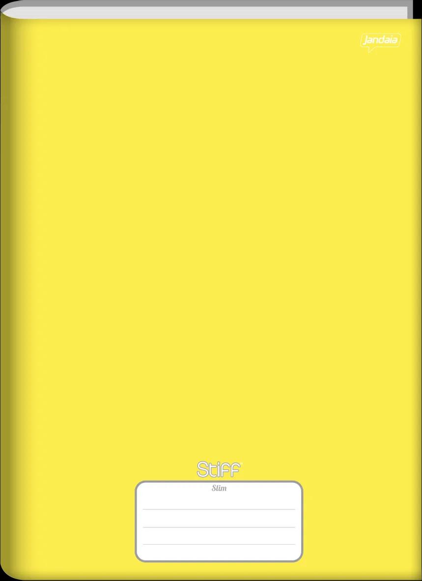 CADERNO BROCHURA 1/4 140X200MM 80 FOLHAS STIFF SLIM AMARELO - STIFF SLIM
