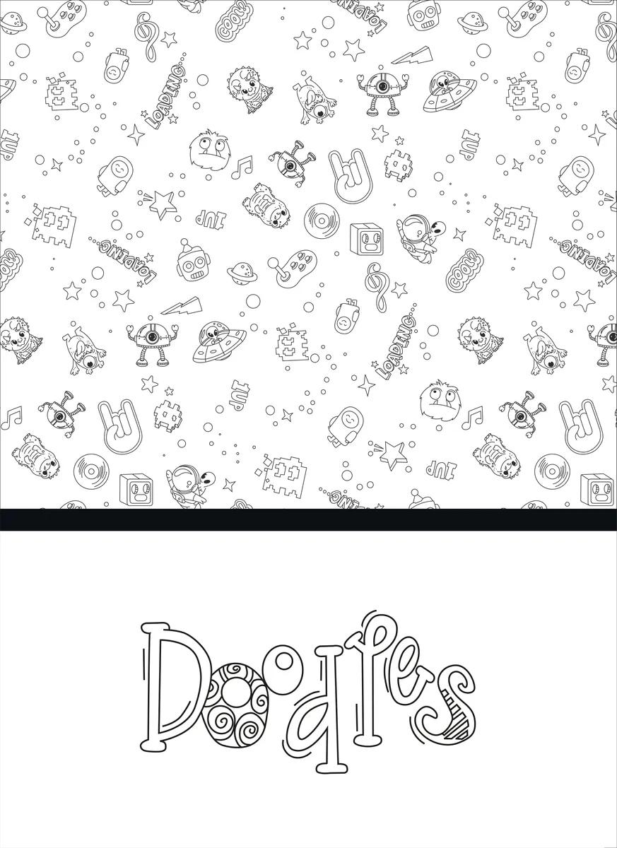 CADERNO ESPIRAL CAPA DURA 1/8 80 FOLHAS - DOODLES — miniatura 6