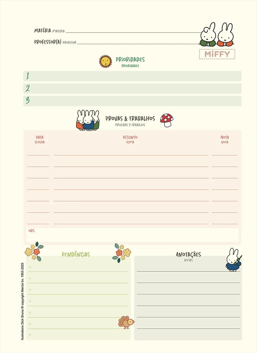 CADERNO ESPIRAL UNIVERSITÁRIO CAPA DURA 10 MATÉRIAS 160 FOLHAS - MIFFY — miniatura 14