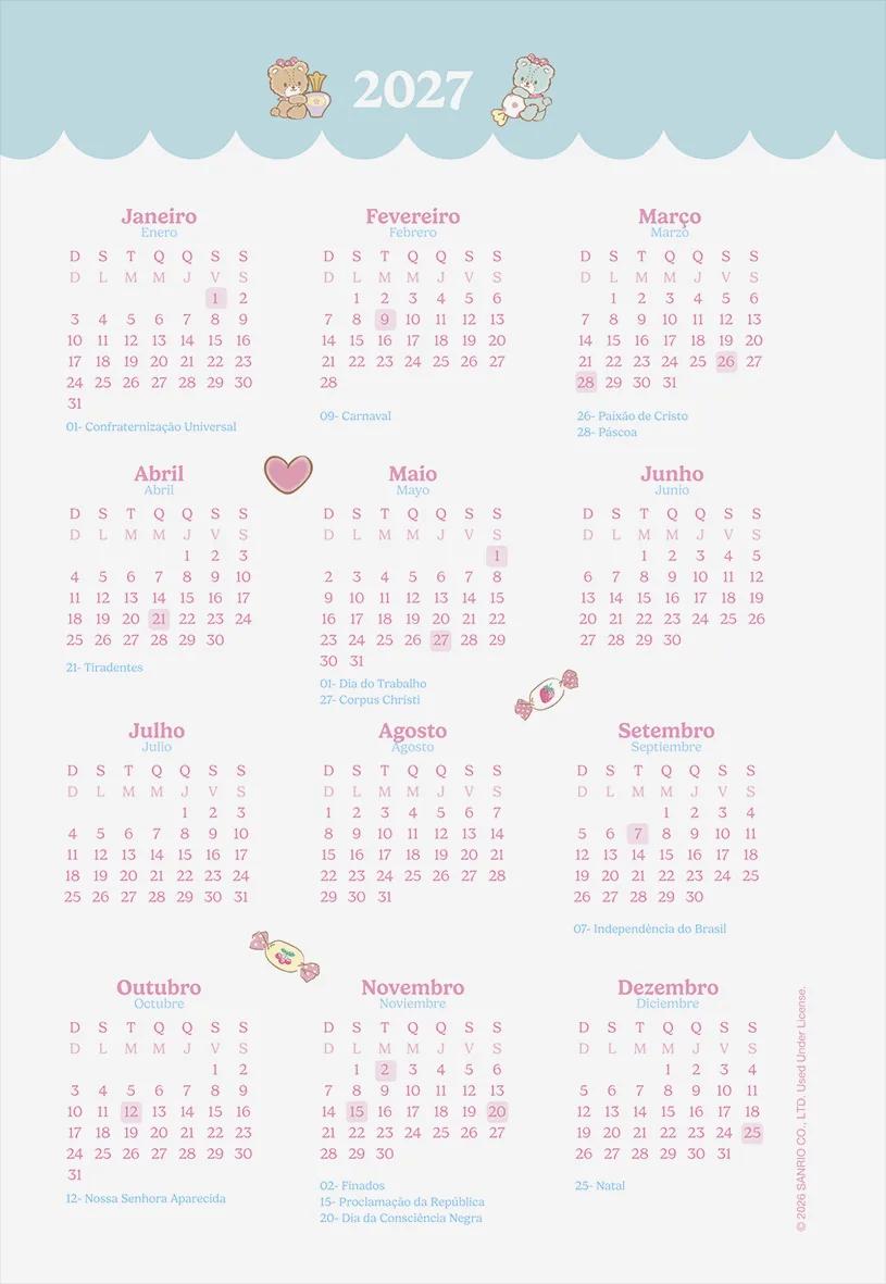AGENDA DIARIA LOMBADA QUADRADA 117X162MM - HELLO KITTY — miniatura 4