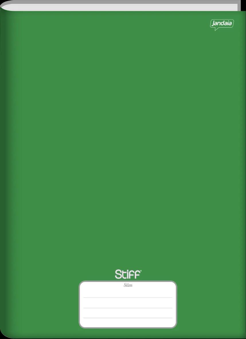 CADERNO BROCHURA 200X275MM 80 FOLHAS STIFF SLIM VERDE - STIFF SLIM