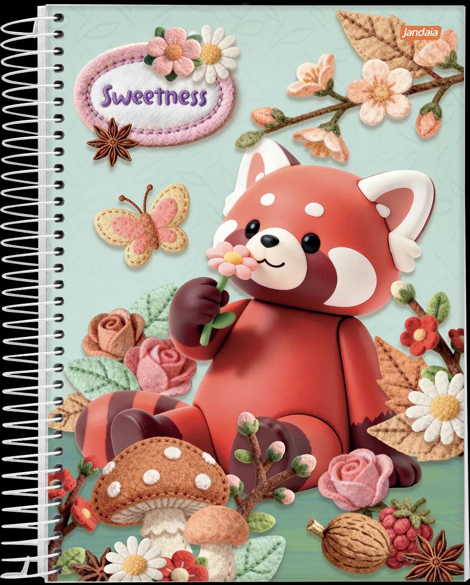 CADERNO ESPIRAL UNIVERSITÁRIO CAPA DURA 12 MATÉRIAS 192 FOLHAS - SWEETNESS