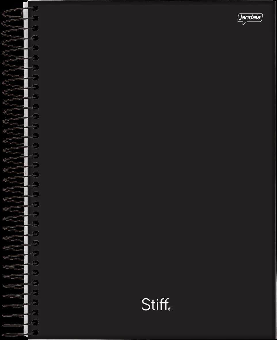 CADERNO ESPIRAL UNIVERSITÁRIO CAPA DURA 10 MATÉRIAS 160 FOLHAS PRETO - STIFF SLIM
