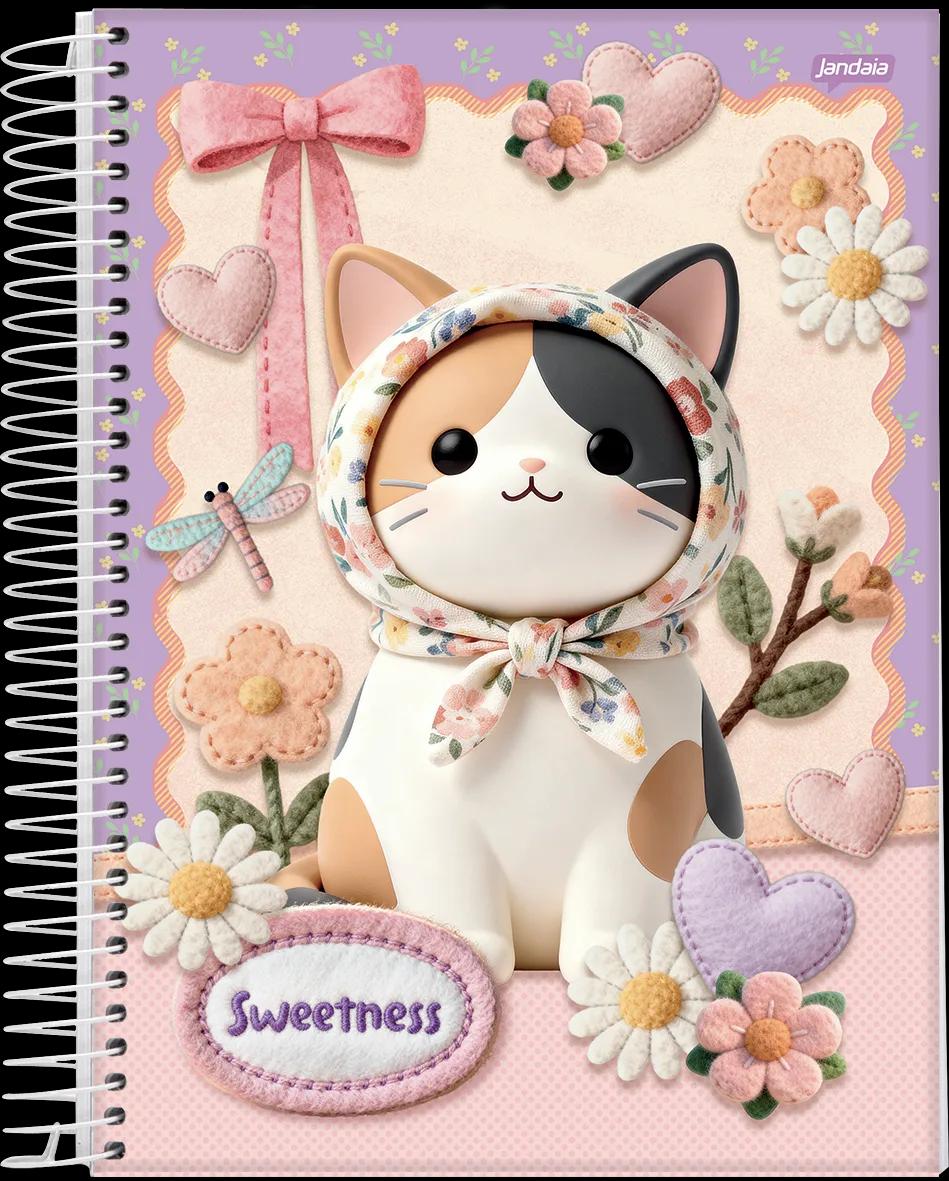 CADERNO ESPIRAL UNIVERSITÁRIO CAPA DURA 20 MATÉRIAS 320 FOLHAS - SWEETNESS