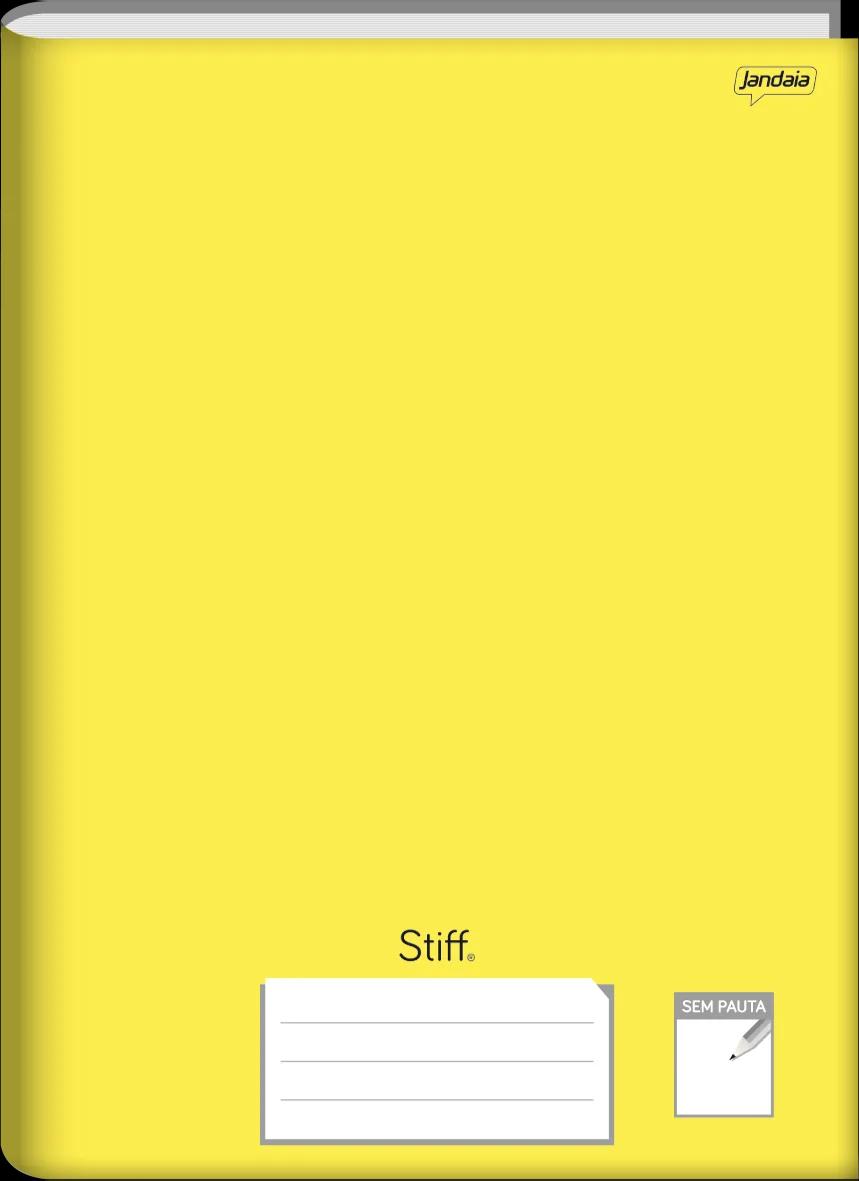 CADERNO BROCHURA UNIVERSITÁRIO CAPA DURA SEM PAUTA 96 FOLHAS AMARELO - STIFF