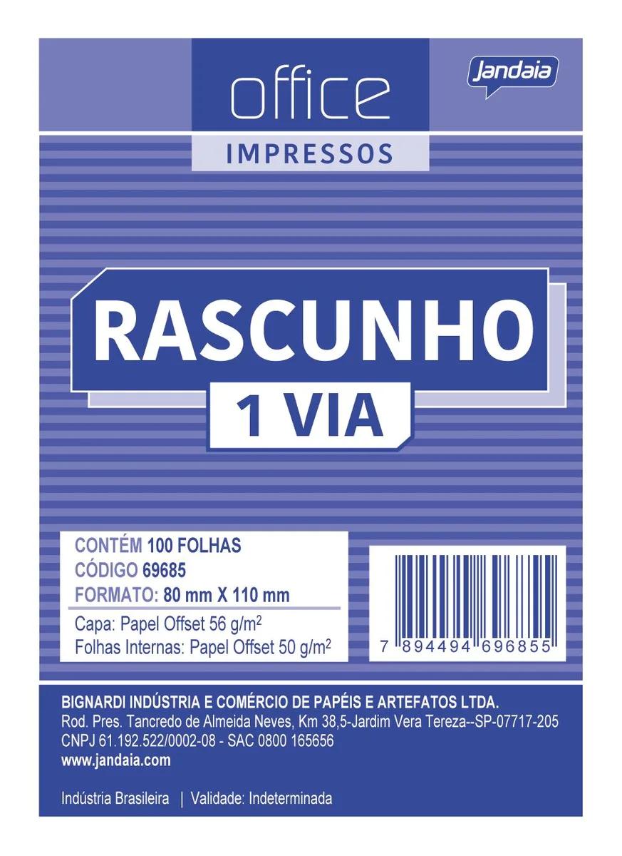 BLOCO RASCUNHO 80X110MM 100 FOLHAS - OFFICE IMPRESSOS