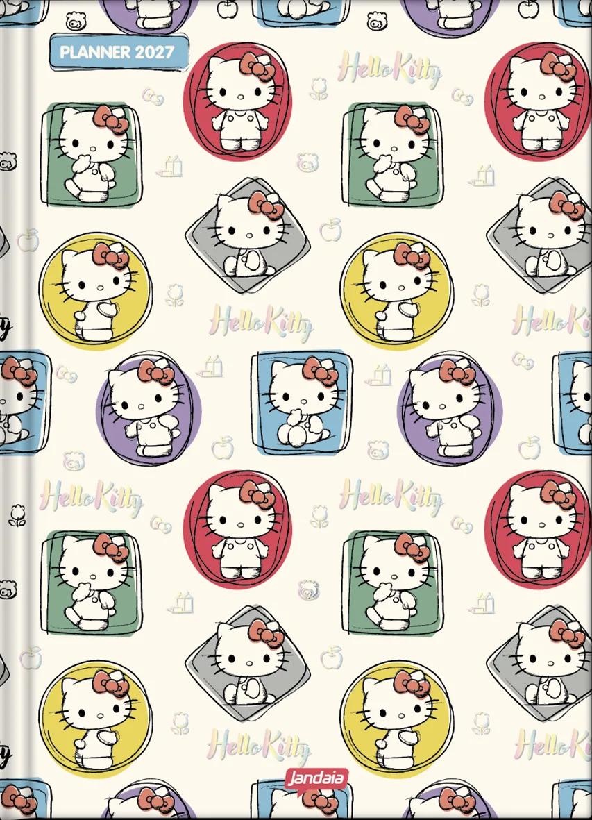 AGENDA PLANEJAMENTO LOMBADA QUADRADA 175X242MM - HELLO KITTY