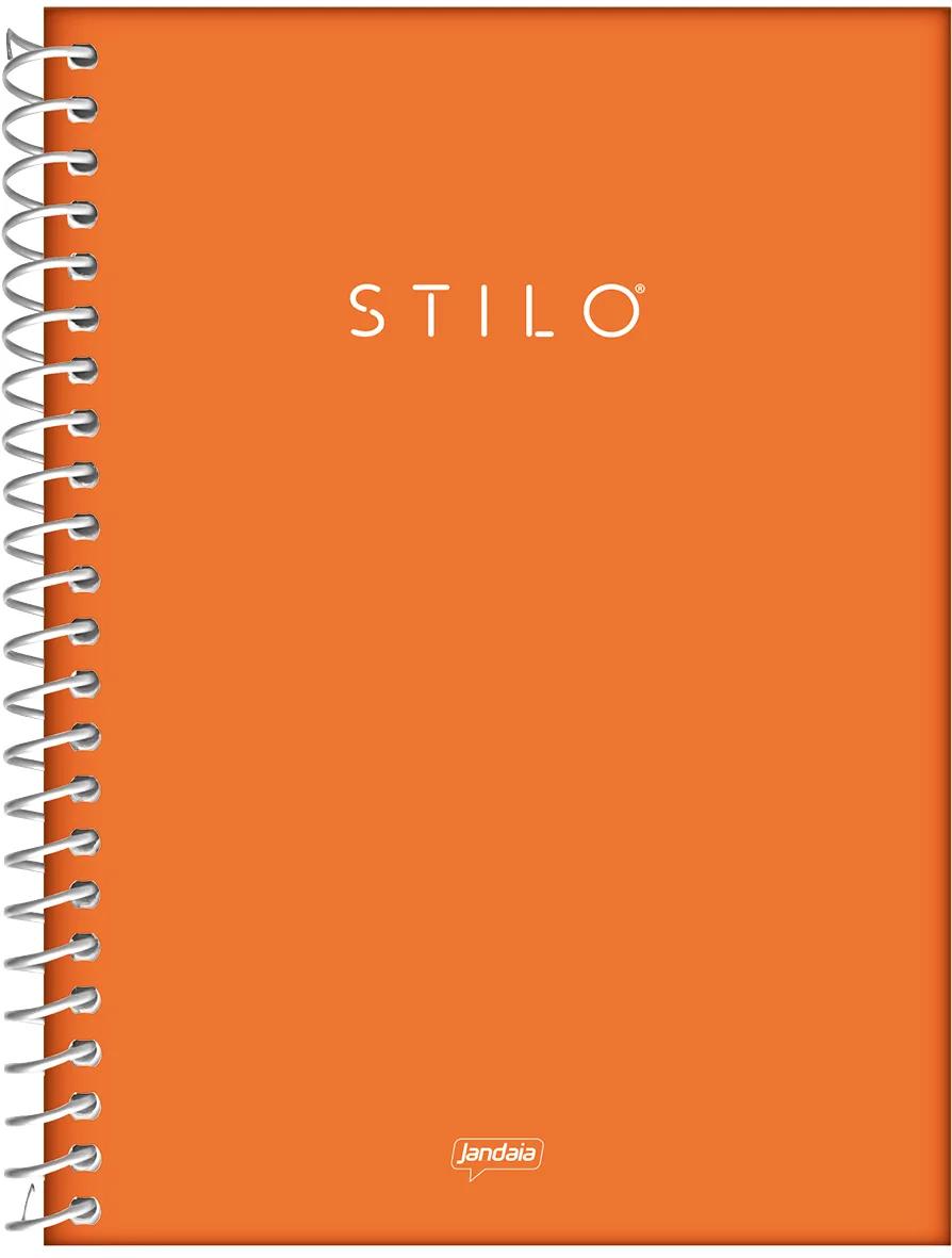 CADERNO ESPIRAL CAPA DURA 01 MATÉRIA COLLEGE LARANJA - STILO NEON