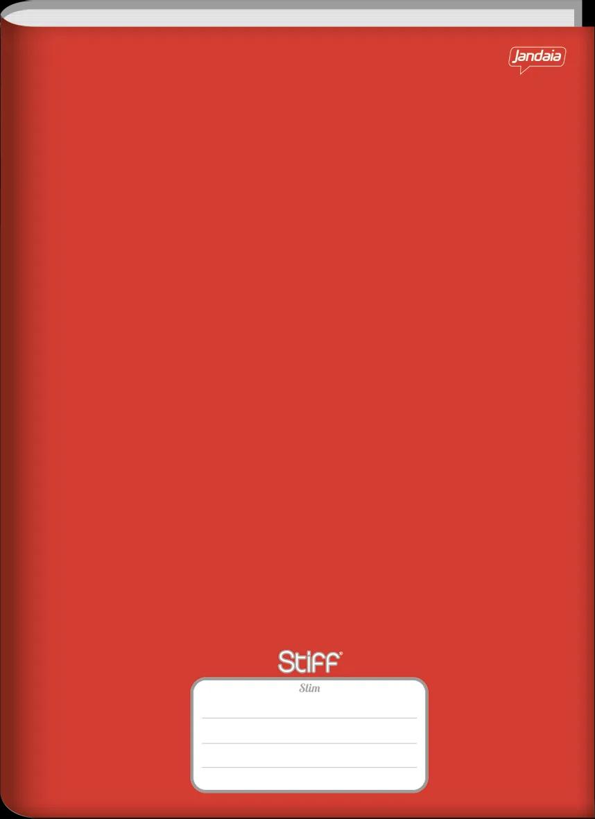 CADERNO BROCHURA 200X275MM 80 FOLHAS STIFF SLIM VERMELHO - STIFF SLIM