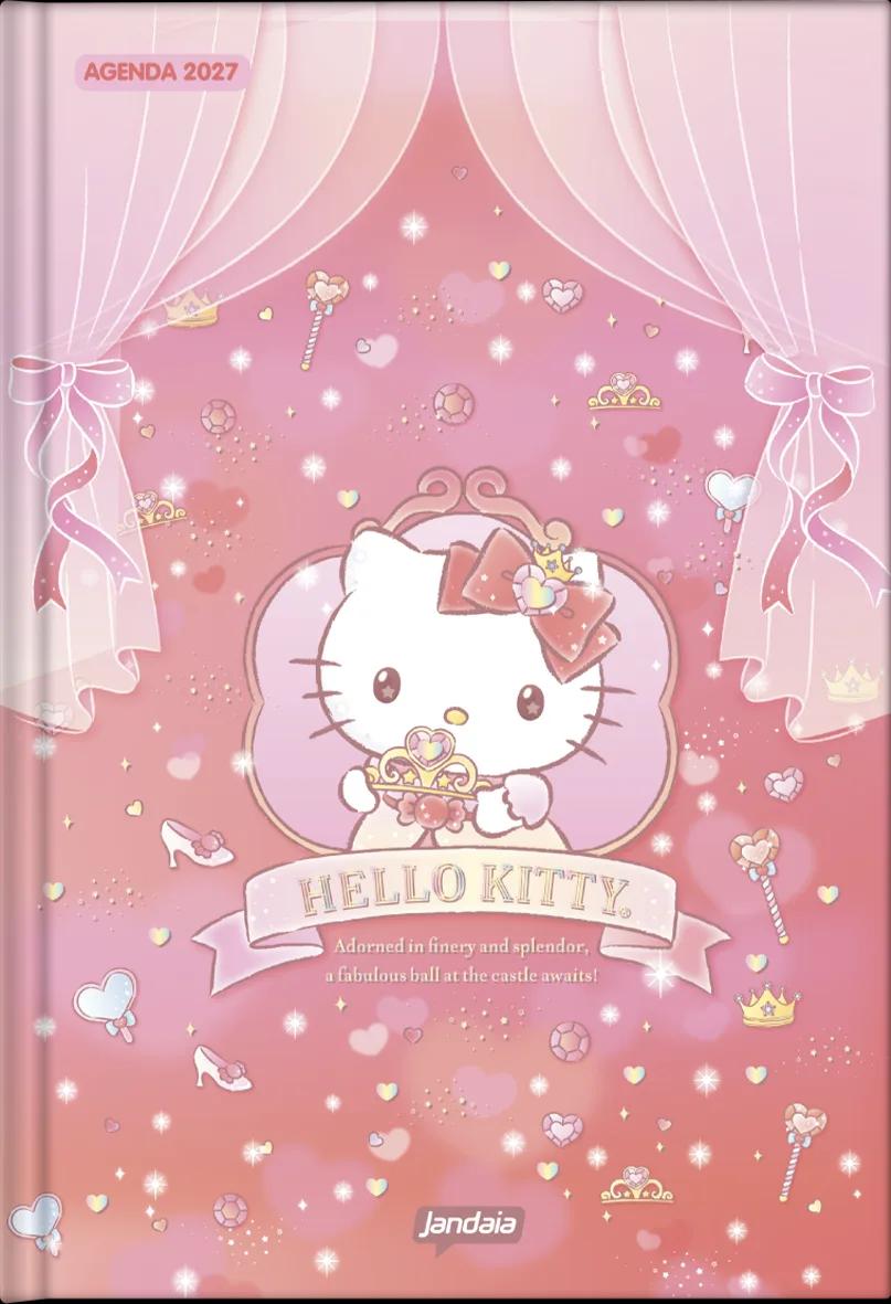 AGENDA DIARIA LOMBADA QUADRADA 117X162MM - HELLO KITTY