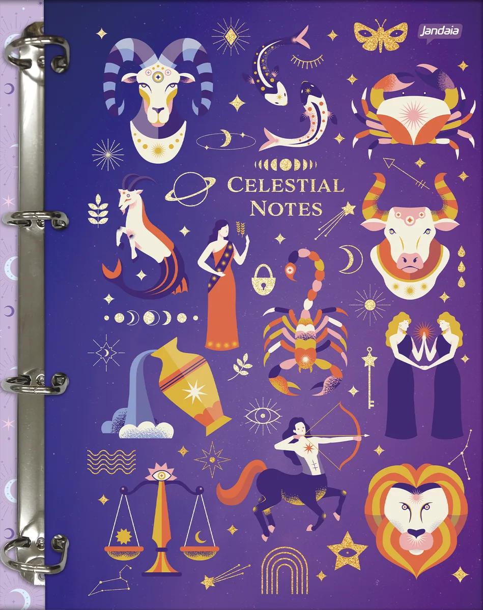 CADERNO ARGOLADO UNIVERSITÁRIO CAPA DURA 80 FOLHAS - MYSTIC