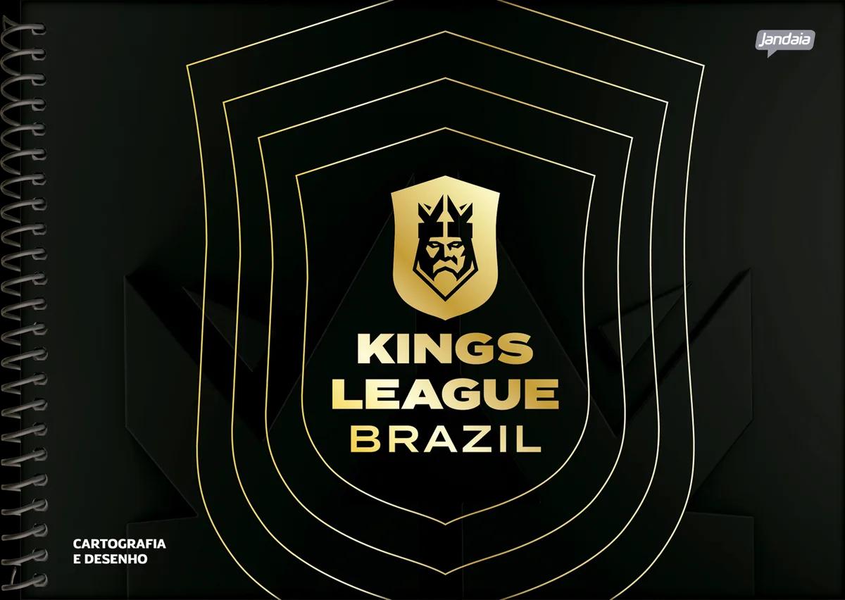CADERNO ESPIRAL CARTOGRAFIA 275X200MM 80FLS - KINGS LEAGUE BRAZIL — imagem 1